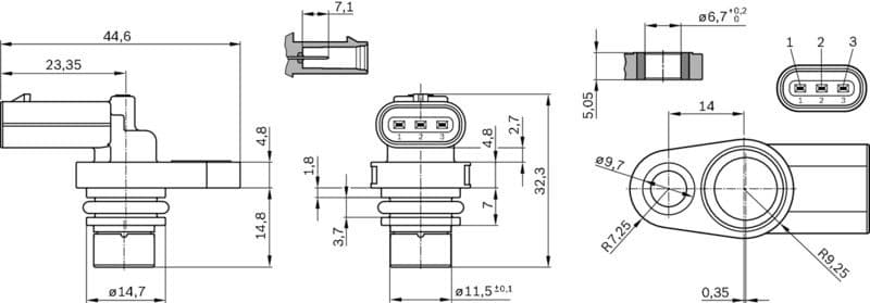 Sensor, camshaft position 0232103099 - image 12