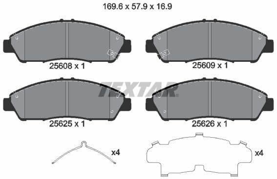 Brake Pad Set, disc brake 2560801