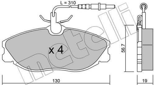 Brake Pad Set, disc brake 22-0214-0