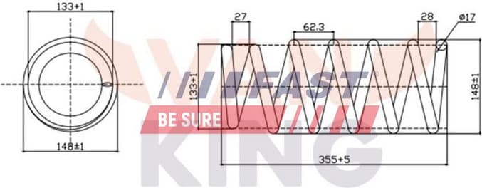 Suspension Set, springs FT12249K - image 2
