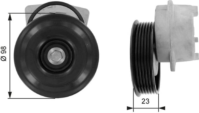 Belt Tensioner, V-ribbed belt DriveAlign™ T38203