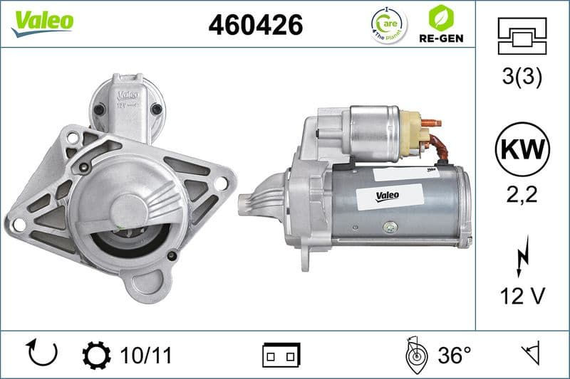 Starter VALEO RE-GEN REMANUFACTURED 460426