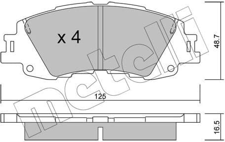 Brake Pad Set, disc brake 22-1410-0