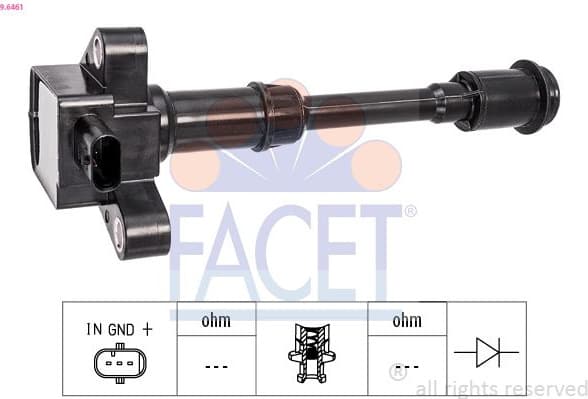 Ignition Coil OE Equivalent 9.6461