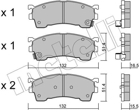 Brake Pad Set, disc brake 22-0223-1