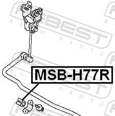 Mounting, stabiliser bar MSB-H77R - image 2