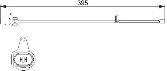Warning Contact, brake pad wear 1 987 474 509 - image 6