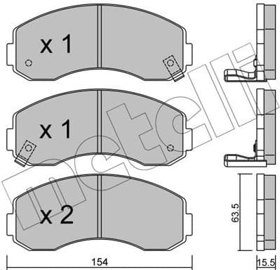 Brake Pad Set, disc brake 22-0377-0