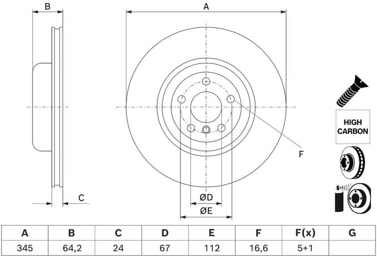 Brake Disc 0 986 479 J71
