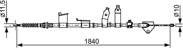Cable Pull, parking brake 1 987 482 653