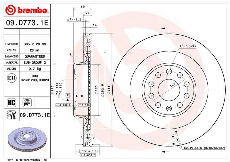 Brake Kit, disc brake BEYOND LINE - EV KT 08 022