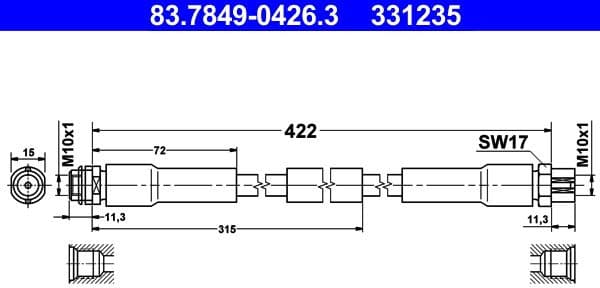 Brake Hose 83.7849-0426.3