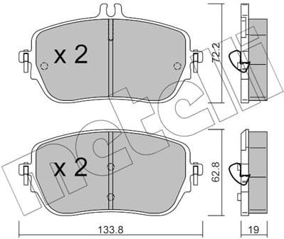Brake Pad Set, disc brake 22-1193-0