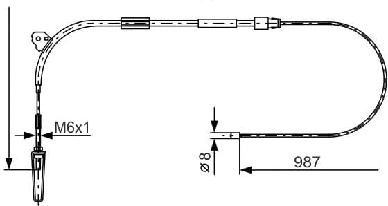 Cable Pull, parking brake 1 987 477 960 - image 2