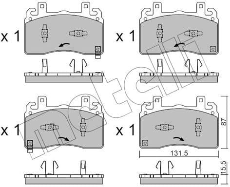 Brake Pad Set, disc brake 22-1377-0