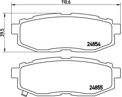 Brake pads rear, Top Quality P78018