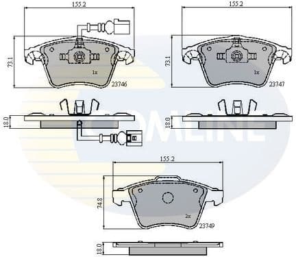 Brake pads front CBP11312
