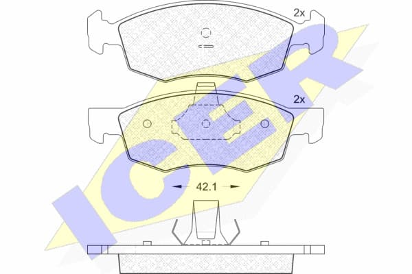 Brake pads front 181508 - image 2