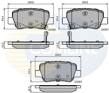 Brake pads rear CBP32026