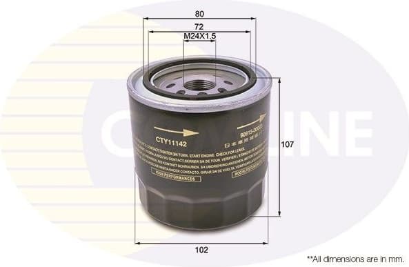 Filter oil CTY11142 - image 2