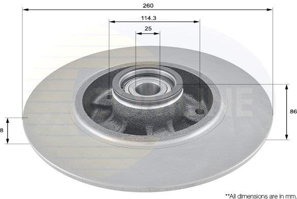 Brake disc with bearing ADC3015
