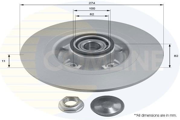 Brake disc with bearing ADC3008