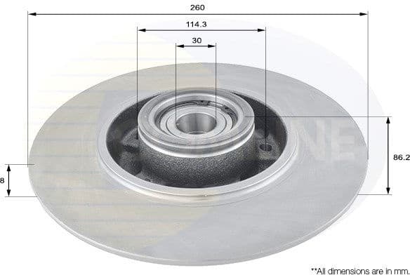 Brake disc with bearing ADC3012