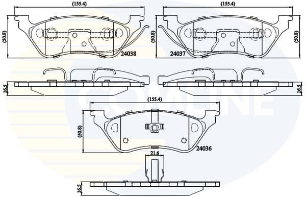 Brake pads rear CBP01164