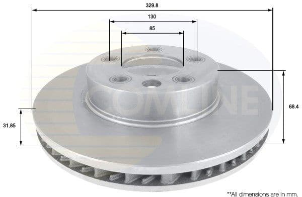 Brake disc, 1pcs FRONT ADC1458V - image 4
