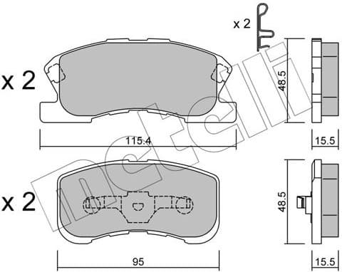 Brake Pad Set, disc brake 22-0381-0