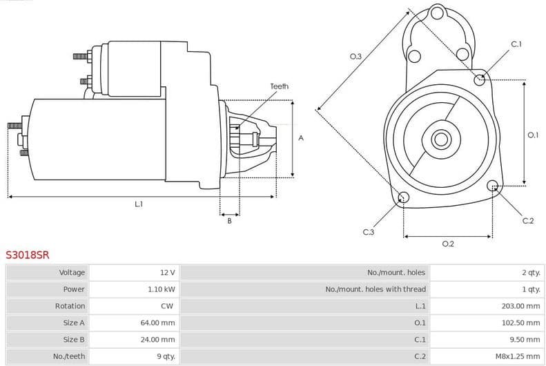 Starter Remanufactured AS S3018SR - image 5