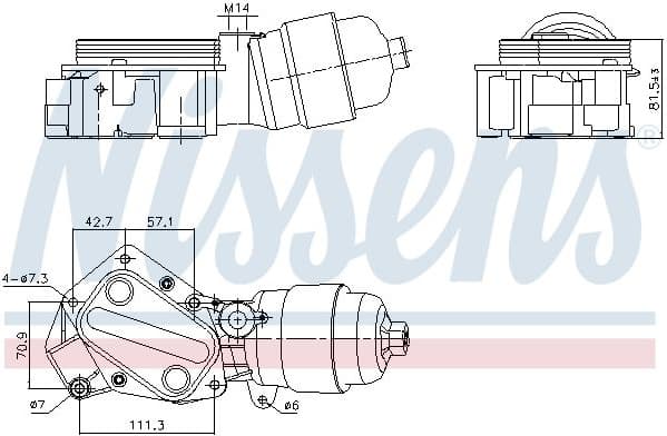 Oil Cooler, engine oil 91357