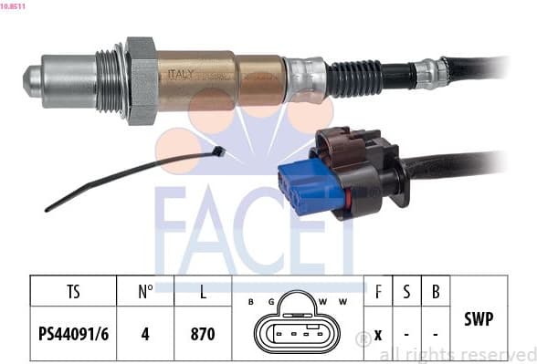 Oxygen Sensor Made in Italy - OE Equivalent 10.8511