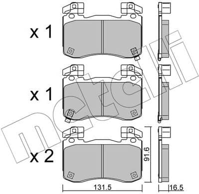 Brake Pad Set, disc brake 22-1306-0