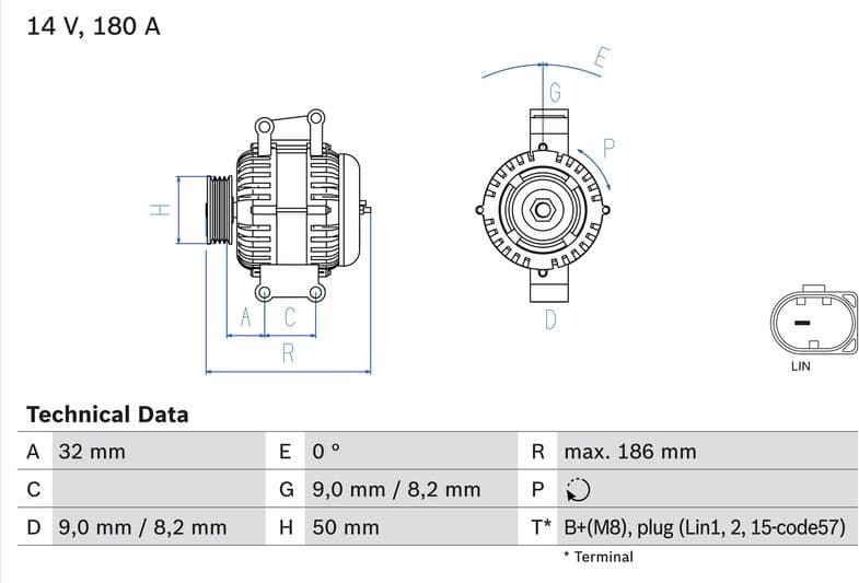 Alternator 0986084590 - image 3