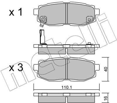 Brake Pad Set, disc brake 22-0875-0