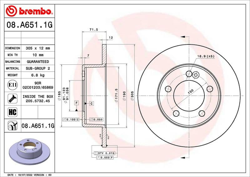 Brake Kit, disc brake BEYOND LINE - Greenance KT 10 037