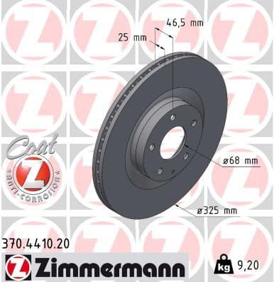 Brake Disc COAT Z 370.4410.20