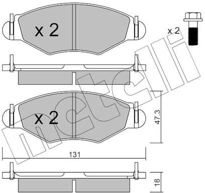 Brake Pad Set, disc brake 22-0254-1