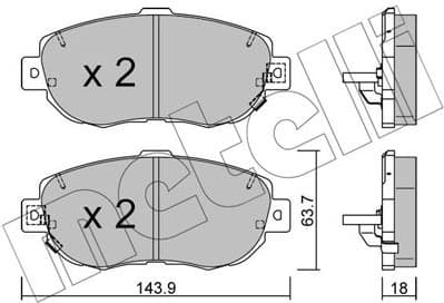 Brake Pad Set, disc brake 22-0756-0