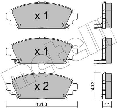 Brake Pad Set, disc brake 22-0463-0