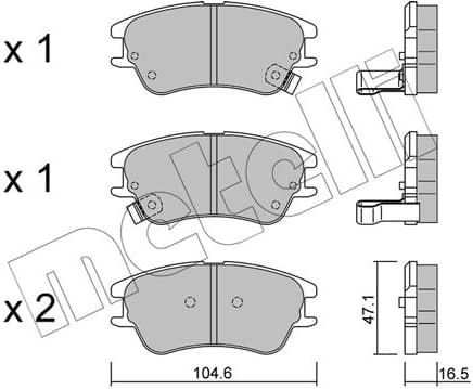Brake Pad Set, disc brake 22-0502-0