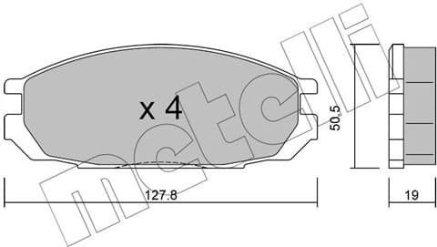 Brake Pad Set, disc brake 22-0409-0
