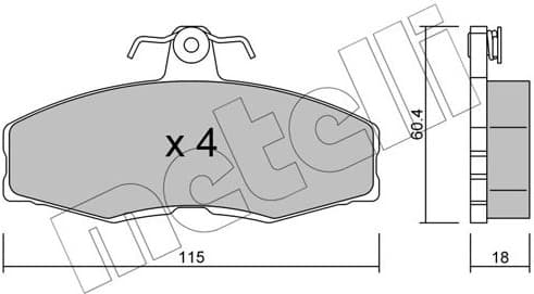 Brake Pad Set, disc brake 22-0039-0