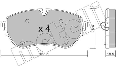 Brake Pad Set, disc brake 22-1172-1