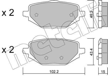 Brake Pad Set, disc brake 22-1324-0