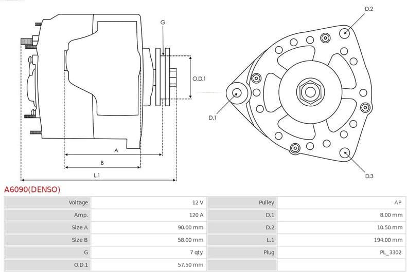Alternator Denso A6090(DENSO) - image 5