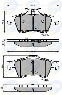 Brake pads rear CBP01599