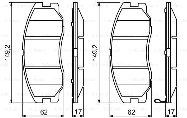 Brake Pad Set, disc brake 0986494250 - image 7