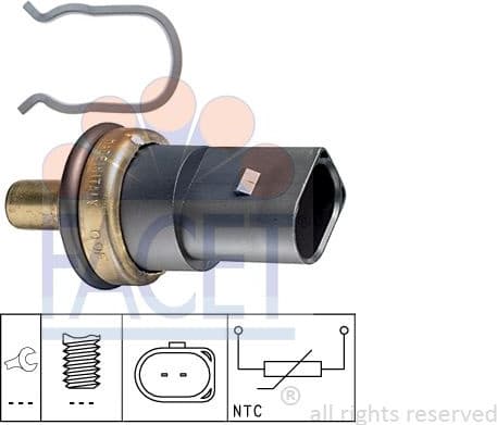 Sensor, coolant temperature Made in Italy - OE Equivalent 7.3278 - image 2